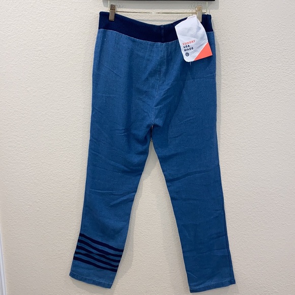 Sundry Pants Blue Drawstring Stripes - Picture 3 of 7